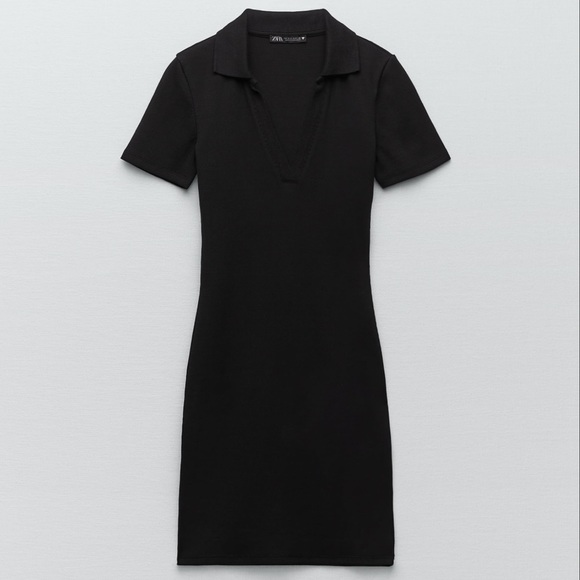 NWT- Zara Ribbed Polo Dress - Picture 4 of 7